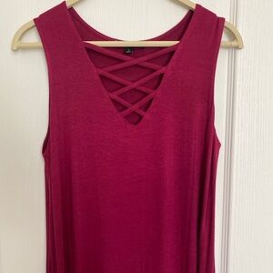 “Signature Studio” Deep Fuchsia color Dress
